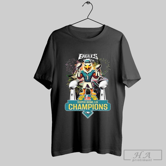 Super Bowl Lix 2024 2025 Champions Philadelphia Eagles Win Kansas City Chiefs Mascot T Shirt