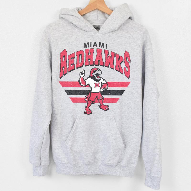 44. Miami RedHawks Vintage NCAA Football Sweatshirt, University Team Gear, Classic Apparel Gifts for Enthusiasts