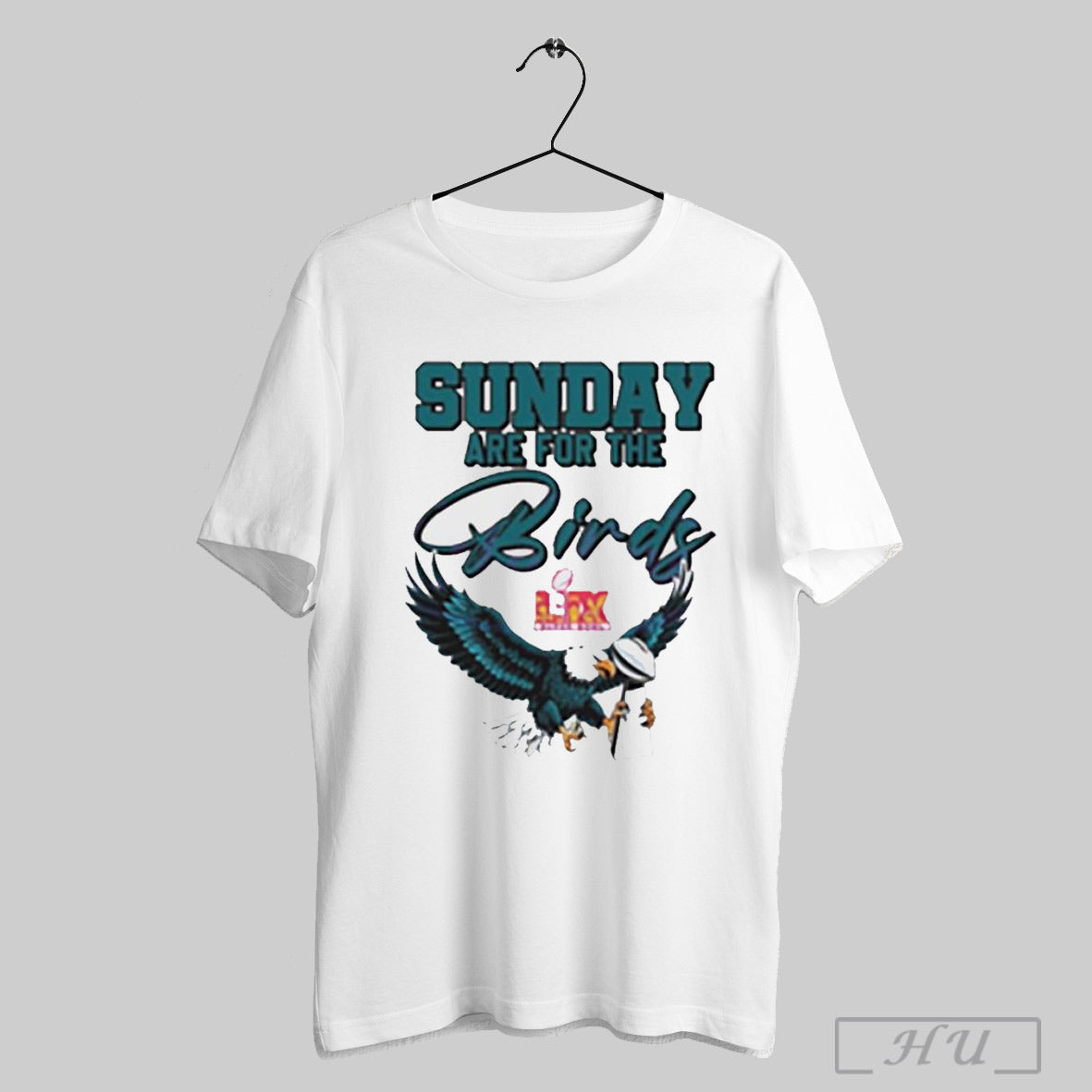 Sunday Are For The Birds Lix Super Bowl Trophy Eagles Fans 2025 T Shirt Sweatshirt