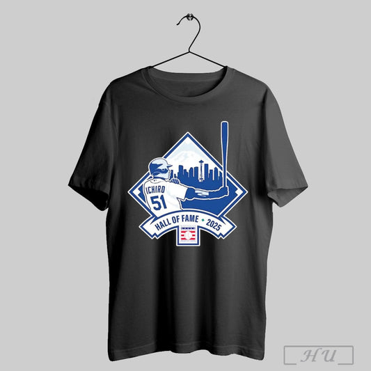Seattle Mariners Ichiro Suzuki National Baseball Hall Of Fame Class Of 2025 Logo T Shirt Sweatshirt Hoodies Poster