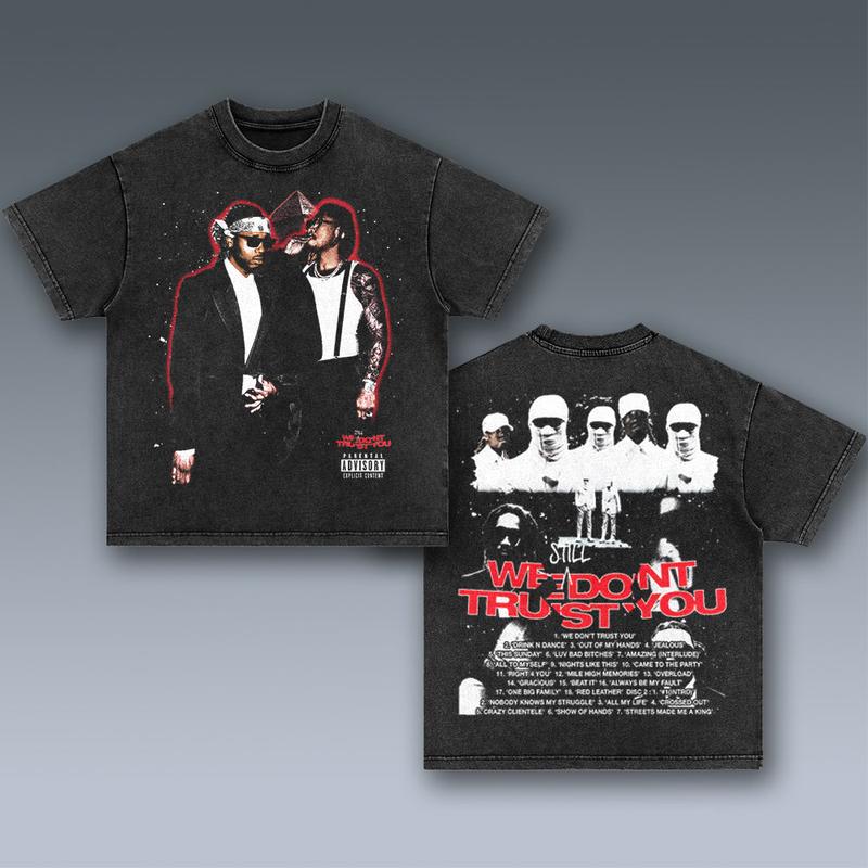 WE STILL DONâ€™T TRUST YOU-FUTURE 2 SIDES Cotton Vintage Shirt To Match Sneaker Hiphop Clothing Rapper Merch Shirt, Hiphop Tour Concert 2024, Gift For Fan Y2K Aesthetic Hoodie Sweatshirt
