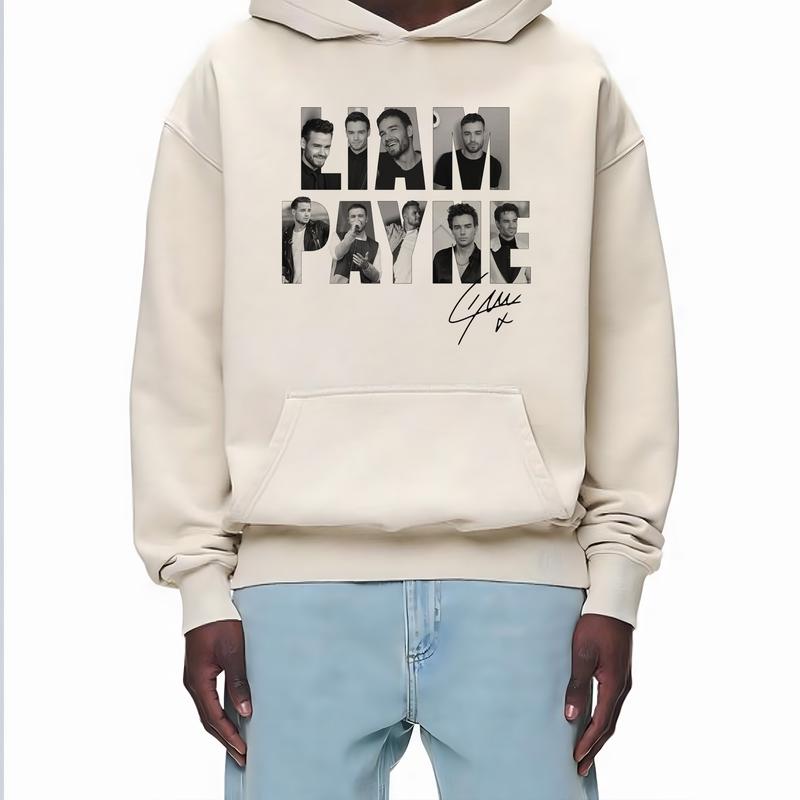 Lia.m Pay.ne Tribute Top Casual Unisex Crew Neck Tee White Shirt Sweatshirt Hoodie