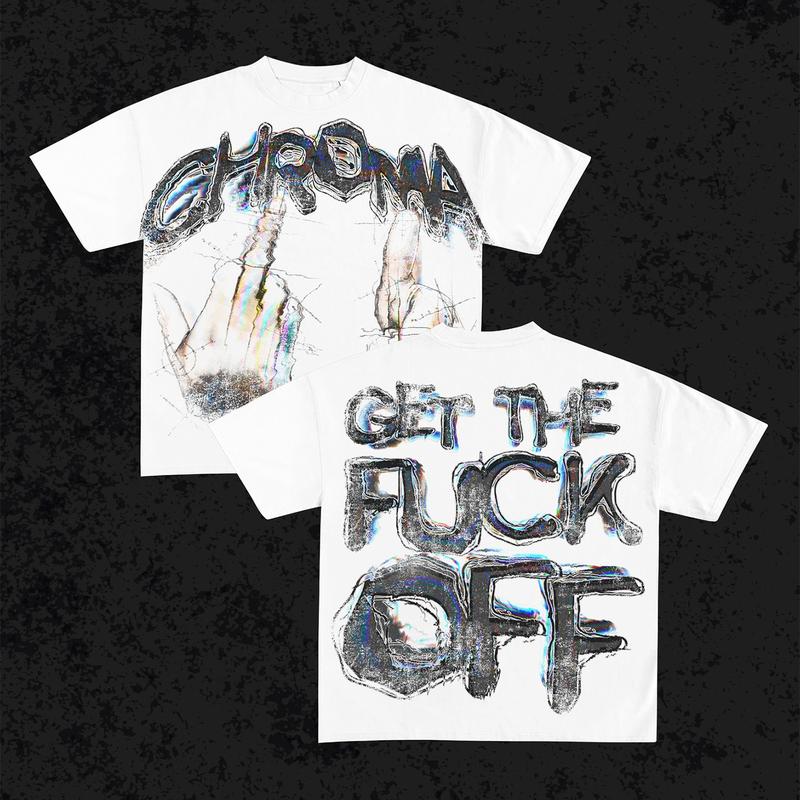 Y2K Graphic Get The Fuck Off Personalize Printed Tshirt Casual Cotton