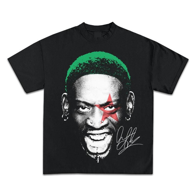 DENNIS RODMAN JUMBO SIGNATURE GRAPHIC T-SHIRT - STREETWEAR