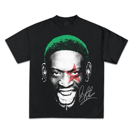 DENNIS RODMAN JUMBO SIGNATURE GRAPHIC T-SHIRT - STREETWEAR
