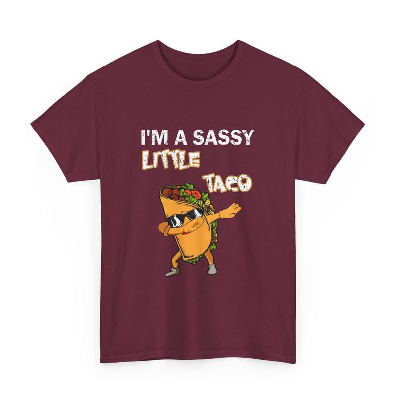 I'm A Sassy Little Taco T-Shirt - Fun & Playful Taco Lover Tee, Taco Shirt, Cute Tee, Gift for Lover Taco, Gift for Friends - Trending, Crew Neck, Top