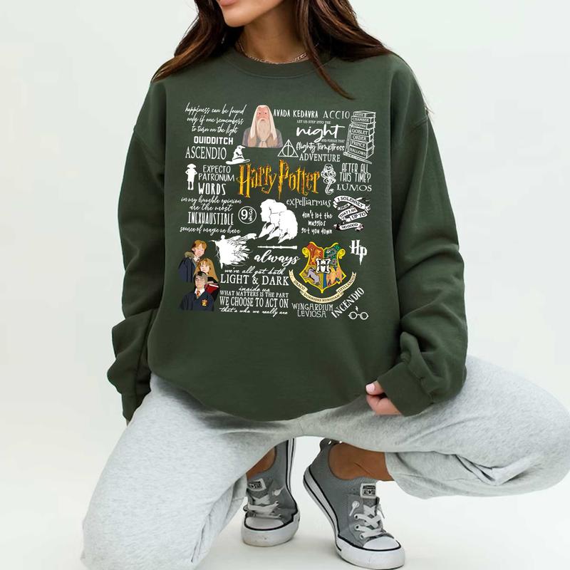 HP Gold Iconic Sweatshirt Hoodie Shirt, gift for fan, Hogwarts school, Sweatshirt, Hoodie