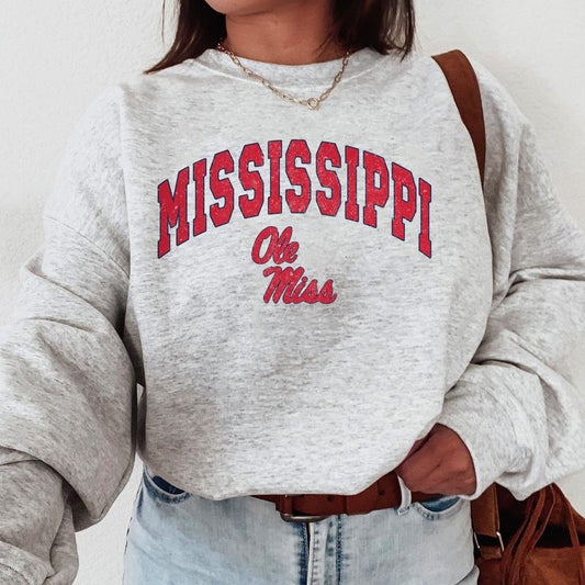 Ole Miss Rebels Vintage Football NCAA Trendy Sweatshirt, University of Mississippi Unisex Football NCAA Shirt, Gift For Men, Gift For Girls, Crewneck, Cotton, Sweaters, Pullover