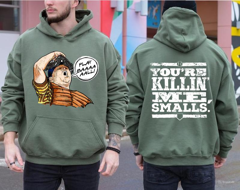 Ham The Sandlot Graphic Tshirt, YOU'RE KILLING ME SMALLS! MEN'S TEE, Gift For Baseball fans, Cotton Fabric Comfort Cotton Menswear T-shirt