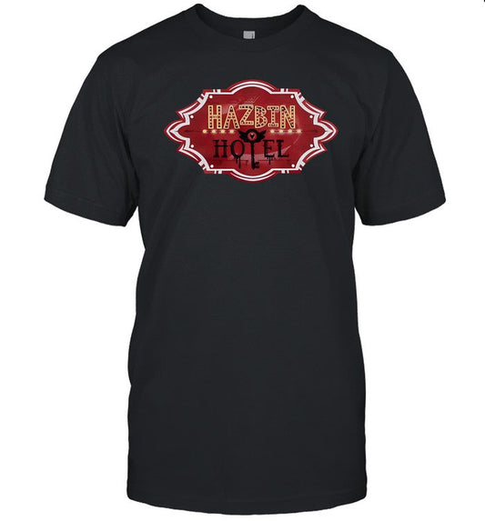 Hazbin Hotel Logo Girls Shirts Black