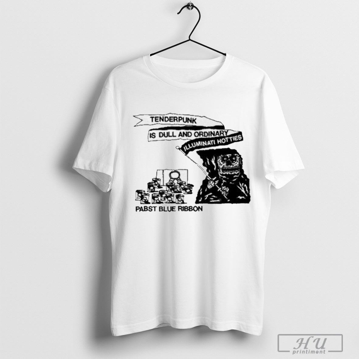 Tenderpunk Is Dull And Ordinary Illuminati Hotties Pabst Blue Ribbon T-shirt