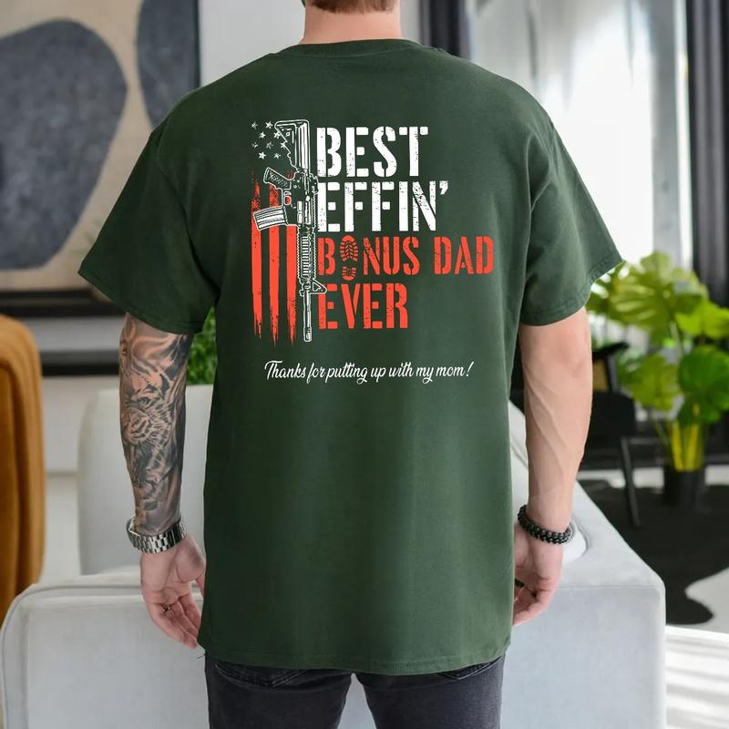 EffinÃ¢â‚¬â„¢ Bonus Dad Ever Vintage T-Shirt, Funny Stepdad Shirt, FatherÃ¢â‚¬â„¢s Day Gift, Bonus Dad Appreciation Tee, Classic Unisex T-Shirt, Menswear Top