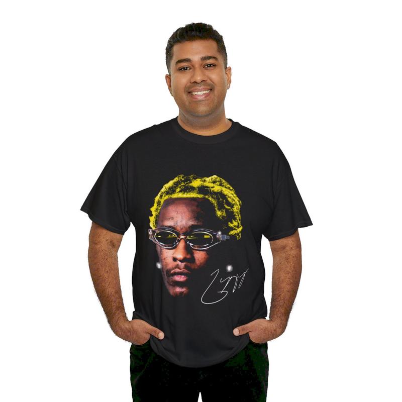 YOUNG THUG T-SHIRT Rap Tee Concert Merch Free Thugger Slime Season Yellow Rare Hip Hop Graphic Print Casual Cotton Menswear Top