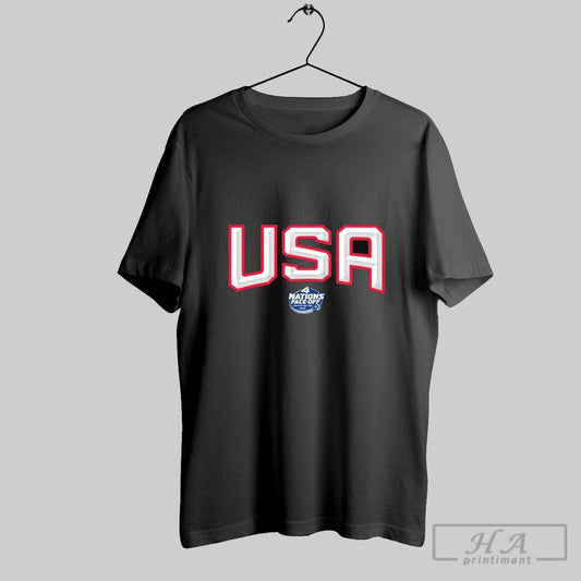 Premium Usa 2025 Nhl 4 Nations Face Off Logo T Shirt