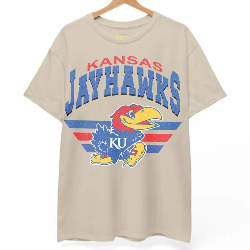 Kansas Jayhawks Vintage NCAA Sweatshirt, University Football Shirt, Classic Gift for Fans, Cotton T-Shirt, Unisex Wear, Hoodie Collection, Style