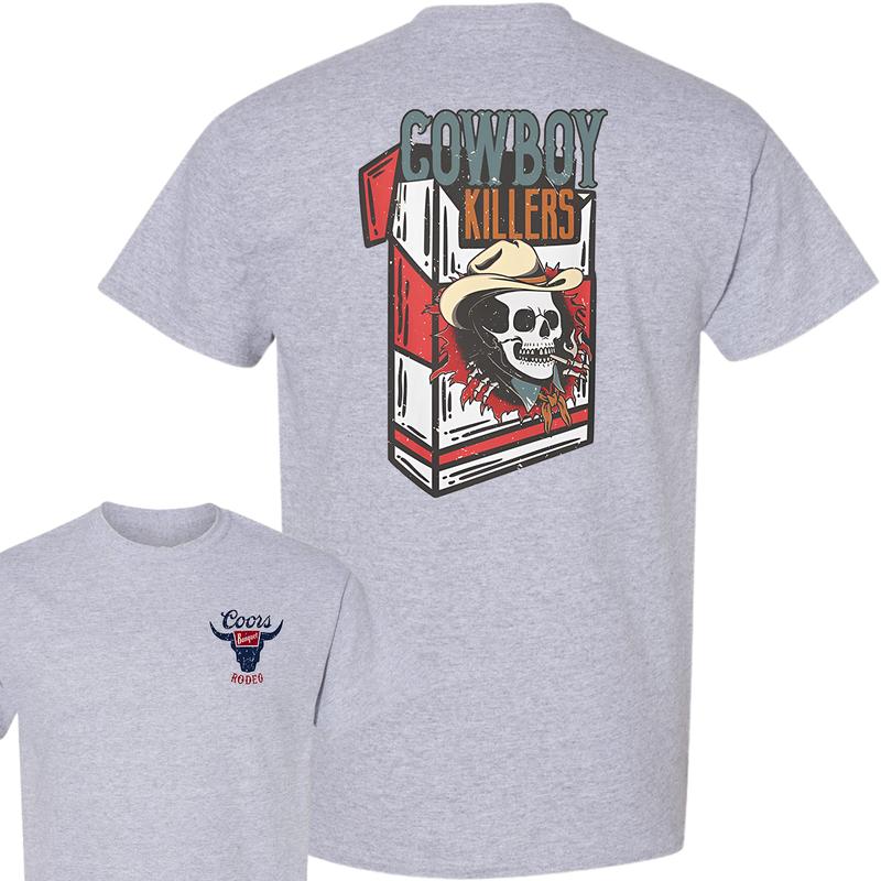 Cowboy Killer Coors Banquet Rodeo Front and Back Print T-Shirt, Full Color T-Shirt, Unisex T-Shirt, For Men, For Women