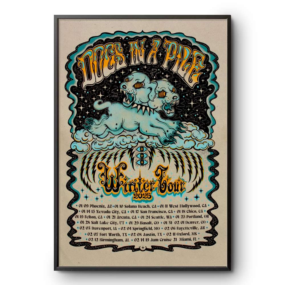 Event Dogs In A Pile Winter 2025 Tour Poster