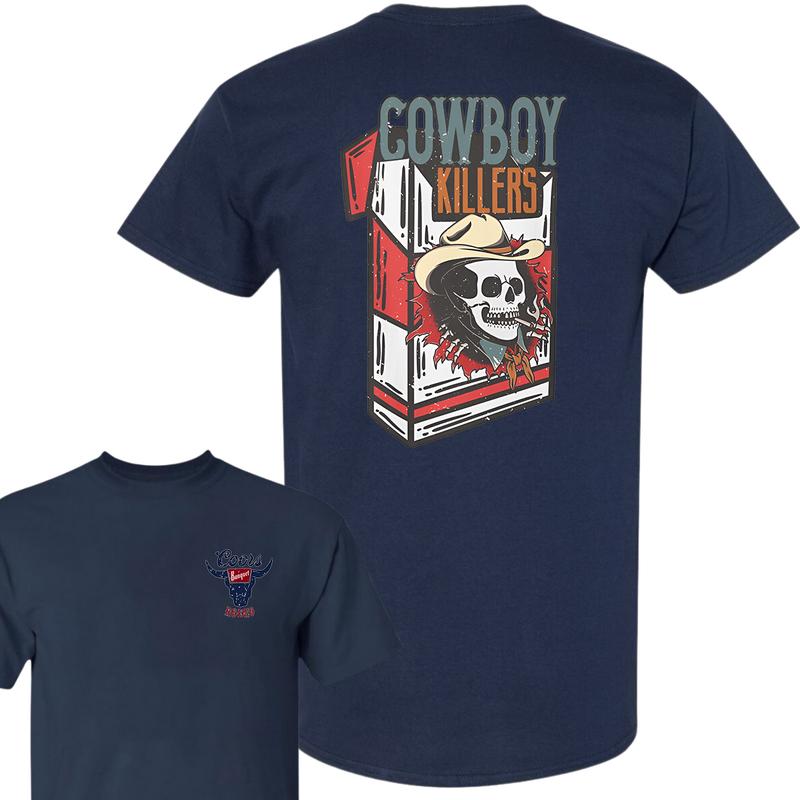 Cowboy Killer Coors Banquet Rodeo Front and Back Print T-Shirt, Full Color T-Shirt, Unisex T-Shirt, For Men, For Women