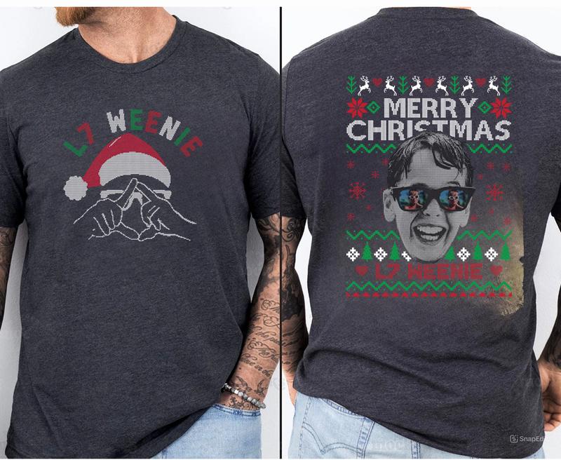 Sandlot L7 Weenie Christmas Tshirt Sweatshirt Hoodie , Sandlot Baseball Movie Graphic shirt, Gift For Baseball Fans, Childhood Memories Gifts