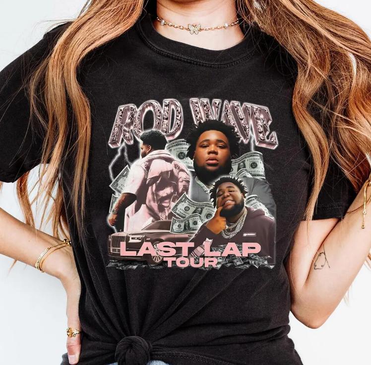 Rod Wave Last Lap Tour Graphic Shirt, Money and Luxury Design, Concert Merchandise Stylish Unisex Cotton Tee, All Sizes S to 3XL T-Shirt Boxy Love