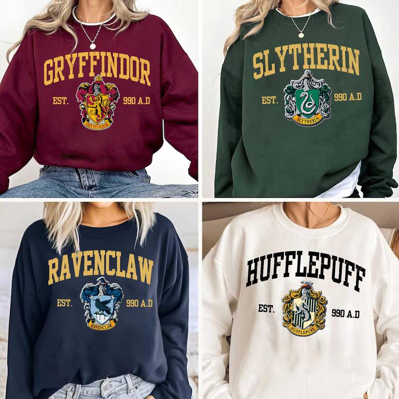HP Wizard House 02 Sweatshirt Hoodie Shirt, Gift for Fan potterhead gift wizard house