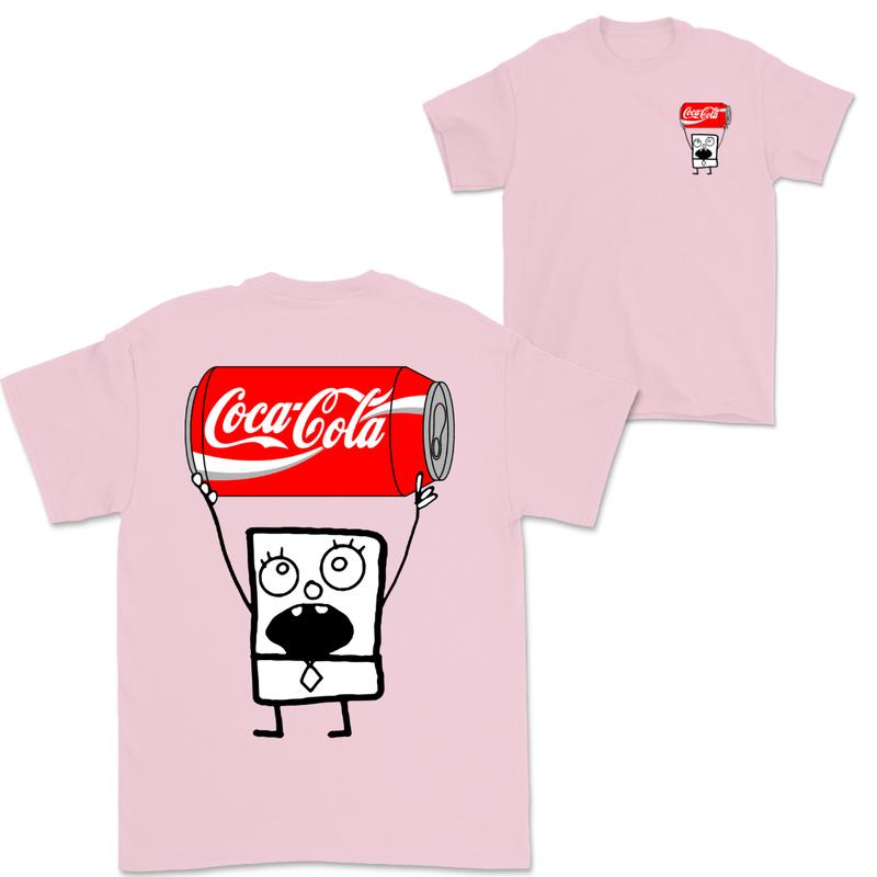 Doodlebob Coca Cola 2 Sided T-Shirt, Funny Drinking T-Shirt, Summer T-Shirt, Full Color T-Shirt, Unisex T-Shirt, For Men, For Women, Gift For All Menswear Top