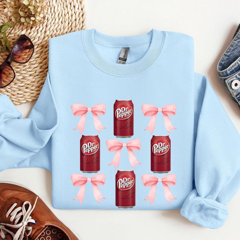 Dr Pepper, Soft Drink, Coquette, Preppy, Soda, Pop, Bows Sweatshirt Classic Menswear