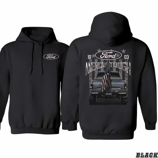 Ford - F150 American Tough Hoodie, Limited Edition Prints, Find Your Unique Style, Colors Galore, All-gender Fits, Menswear Unisex, Classic Cotton