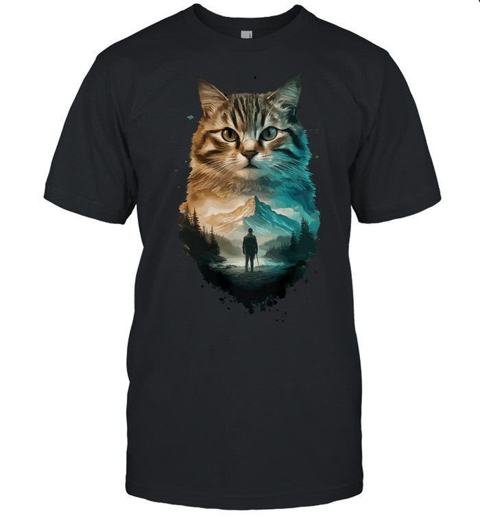 Funny Cat Lover Natural Landscape for a Cat Lover Long Sleeve T-Shirt_1