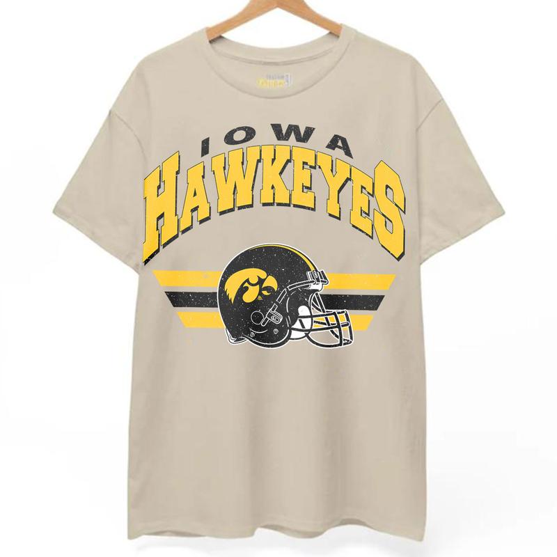 Iowa Hawkeyes Vintage Football NCAA Sweatshirt - Tshirt - Hoodie, University of Iowa Unisex Football NCAA Shirt, Unisex Vintage NCAA Shirt, Classic Football Shirt, Gifts For Football Fan Sport, Cotton, Sweatshirt, Casual Clothes