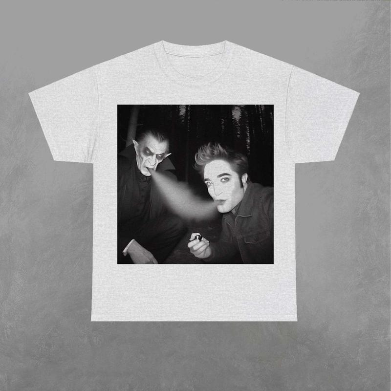 Edward Cullen and Dracula Smokin Shirt, Twilight Shirt, Retro Movie Graphic Shirt Classic Fabric