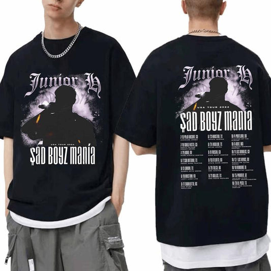Junior H Sad Boyz Mania Tour 2024 Shirt, Junior H 2024 Concert Shirt, Junior H Fan Gift, Sad Boyz Tour Junior H Merch, Unisex Shirt, Cotton Shirt, Uni
