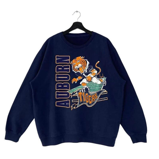 Vintage Auburn Tigers NCAA Sweatshirt, T-shirt with Fan Gift and Vintage Style Options Cotton Menswear