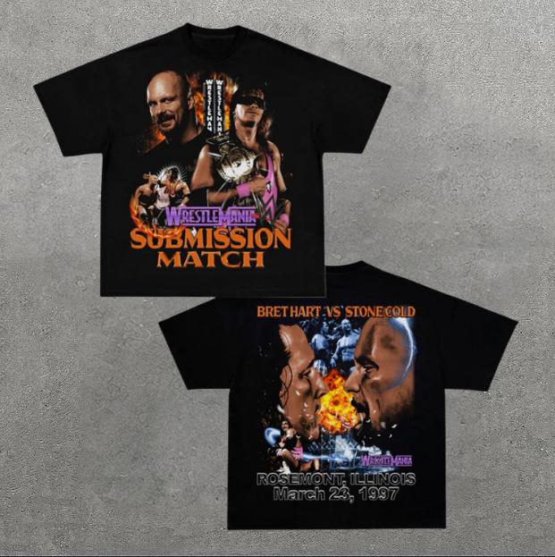 VINTAGE TEE  WRESTLEMANIA 13, Double Sided Prints Vintage T-Shirt, Wrestler Shirt, WWE Shirt, Y2k Shirt, Vintage Graphic Tee, Unisex T-Shirt, Gift For