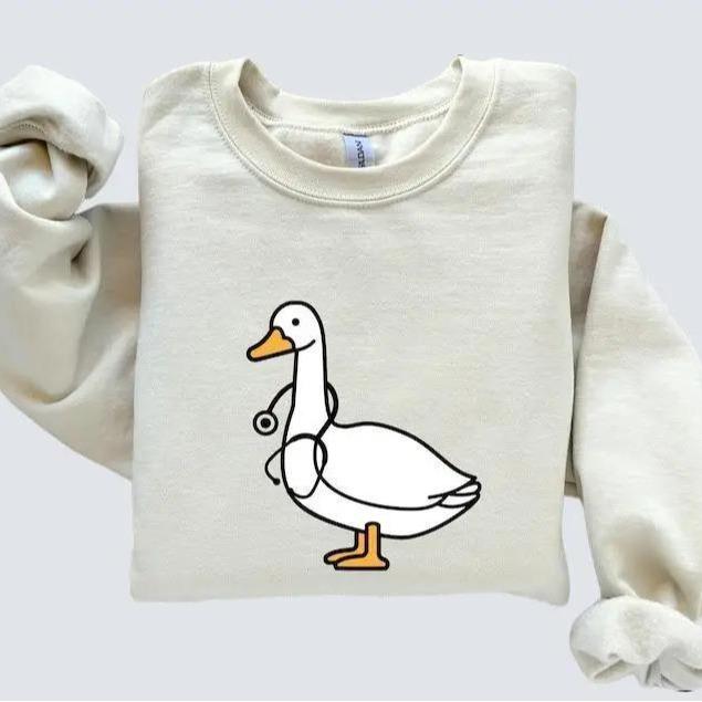 Nurse Silly Goose Sweatshirt, Doctor Goose Sweatshirt, Gift For Her, Silly Goose University Sweatshirt, Funny Duck Hoodie, Goose Sweatshirt