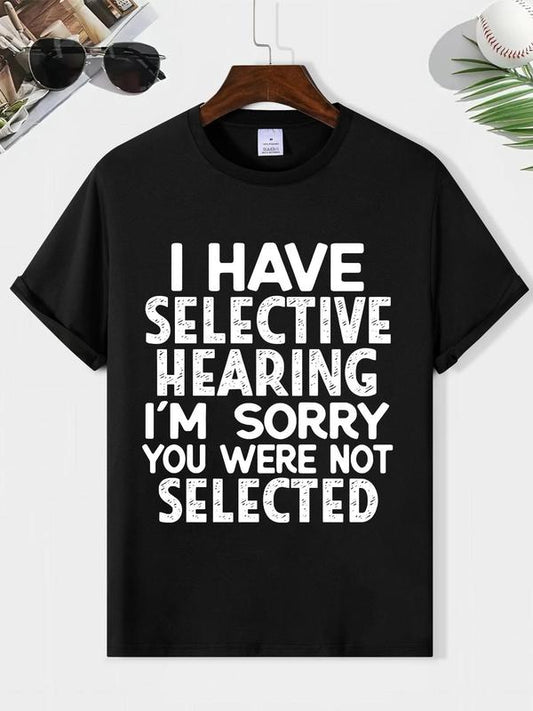 Men's Letter Print Round Neck Tee, Streetwear Graphic Tees for Casual Summer, Regular Fit Short Sleeve T-Shirt, Fashion for Daily Wear