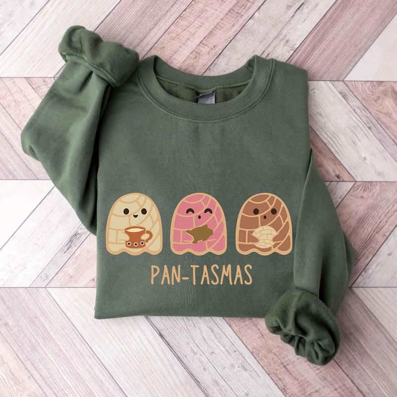 Pantasmas Ghost Halloween Sweatshirt, Concha Sweatshirt, Pan dulce Sweatshirt, Latina Sweatshirt, Mexican Halloween, Dia de los muertos, funny Hallowe