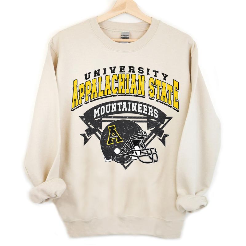Vintage Appalachian State Mountaineers NCAA Football Team Shirts, Graphic University Appalachian State Sport Team Shirt, Gift Top Unisex Cotton Shirt For Fan,Men, Women
