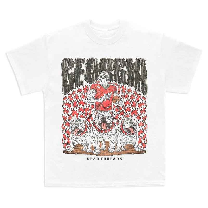 Georgia Bulldogs football, Deadman Bulldogs Graphic T-Shirt, Full Cotton, Men's Top Women's Top, American Football, Football Bowl Subdivision Shirt Fa
