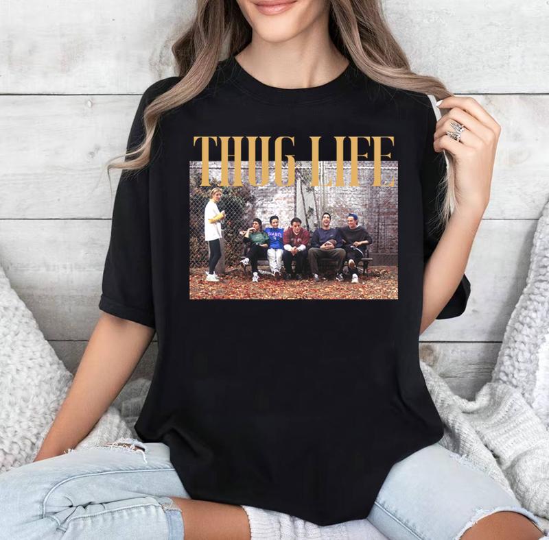 THUGLIFE Friends Thanksgiving Football Shirt  Football Shirt, Digital Design, Friends, Fall, ThanksgivinglogoAnalyze Listing Shirt Unisex