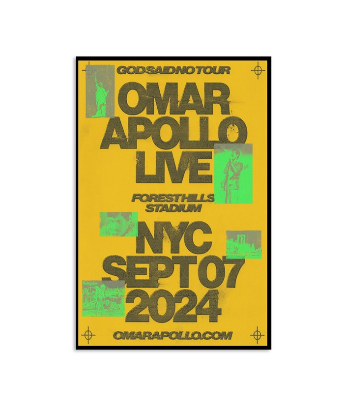 Omar Apollo New York, NY 09 07 24 Tour Poster