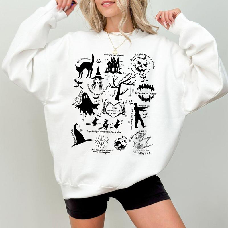 Halloween Songs Lyric Shirt, Halloween TShirt, Spooky Season SweatshirtHoodie