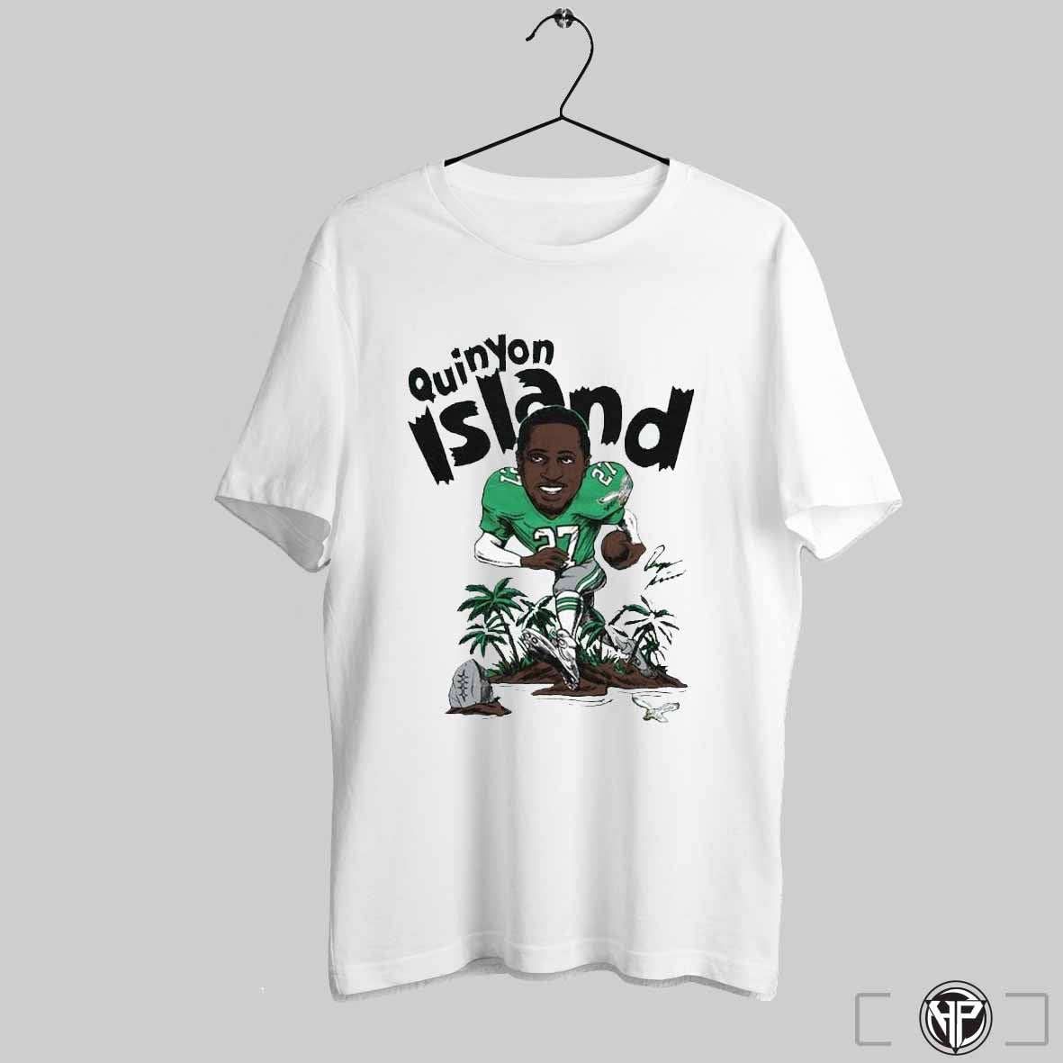 Quinyon Mitchell Philadelphia Eagles Caricature Player Tri Blend T Shirts Trendy Sweatshirt