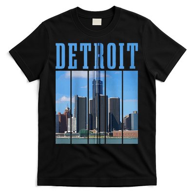 Detroit Skyline 313 Michigan Vintage Pride T-Shirt