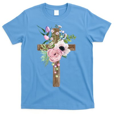 Easter Holiday Floral Cross T-Shirt