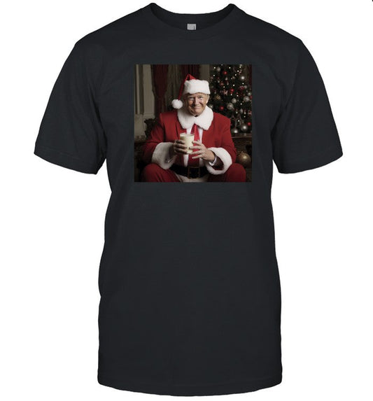 Donald Trump Clause Christmas Drinkinâ€™ Milk T Shirt