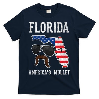 Florida America's Mullet Funny Patriotic American Flag T-Shirt