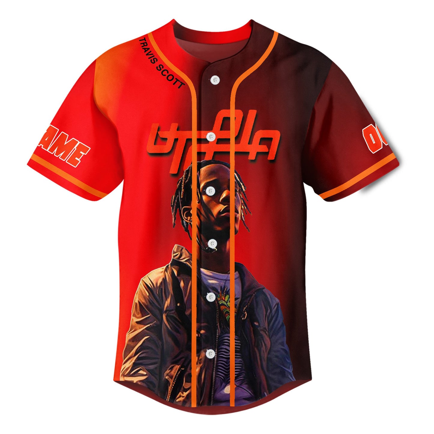 Fashionable Travis Scott Music Custom Baseball Jersey