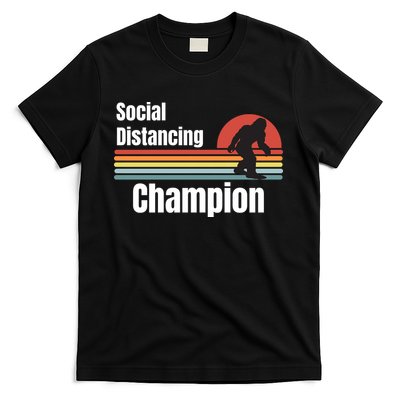 Funny Bigfoot I Was Social Distancing Before It Was Cool T-Shirt