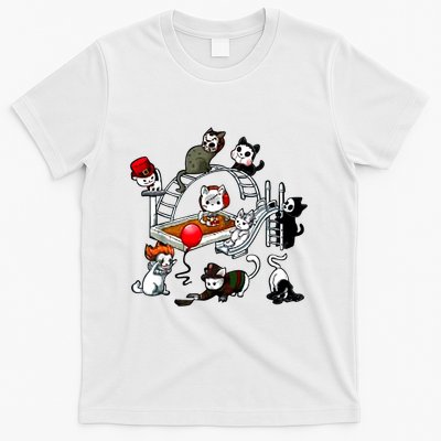 Funny Cat Horror Cute For Cat Kitty Lovers Happy Halloween T-Shirt